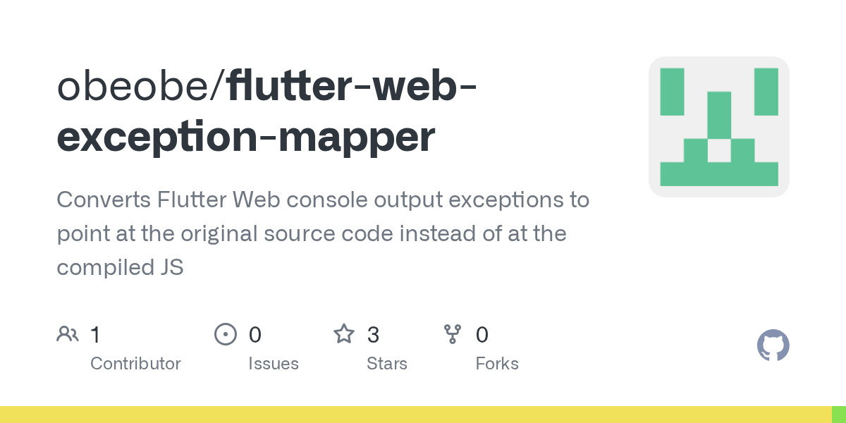 GitHub obeobe/flutterwebexceptionmapper Converts Flutter 