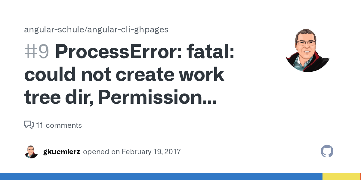 ProcessError fatal could not create work tree dir, Permission denied