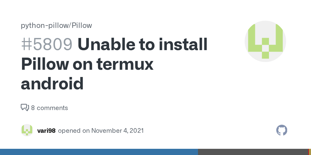 Unable to install Pillow on termux android · Issue 5809 · python