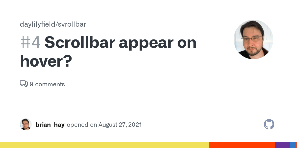 Scrollbar appear on hover? · Issue 4 · daylilyfield/svrollbar · GitHub