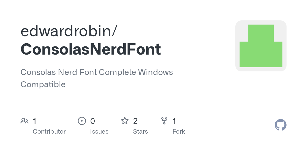 GitHub edwardrobin/ConsolasNerdFont Consolas Nerd Font Complete