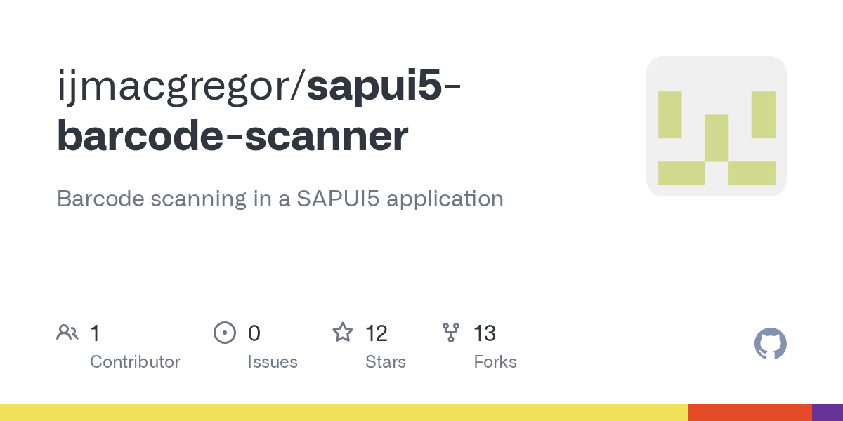 GitHub ijmacgregor/sapui5barcodescanner Barcode scanning in a SAPUI5 application