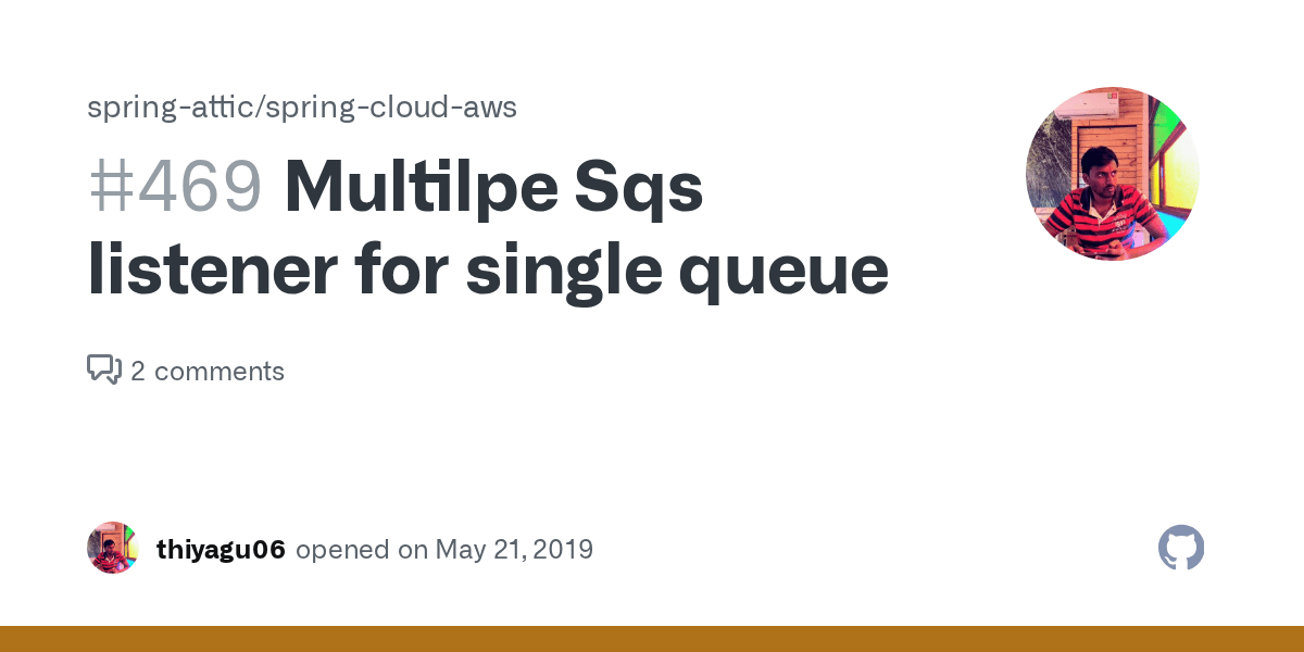 Multilpe Sqs listener for single queue · Issue 469 · springattic/springcloudaws · GitHub