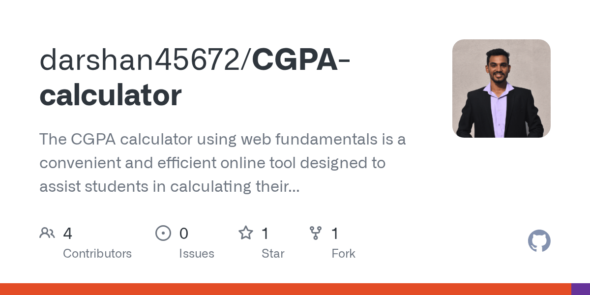 GitHub darshan45672/CGPAcalculator The CGPA calculator using web