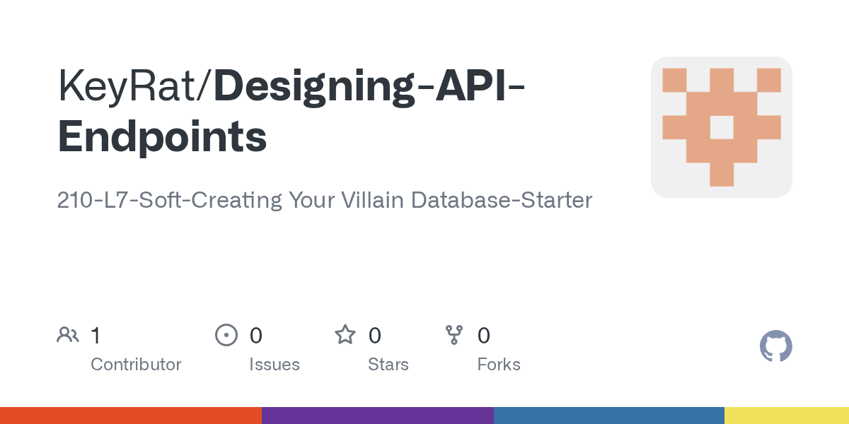 GitHub KeyRat/DesigningAPIEndpoints 210L7SoftCreating Your