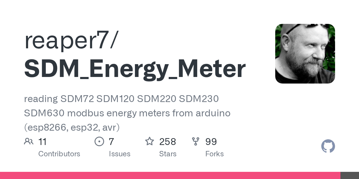 GitHub reaper7/SDM_Energy_Meter reading SDM72 SDM120 SDM220 SDM230 SDM630 modbus energy