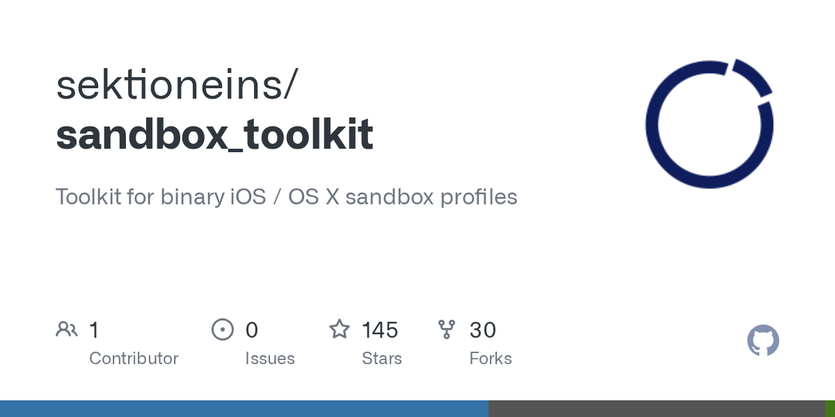 GitHub sektioneins/sandbox_toolkit Toolkit for binary iOS / OS X