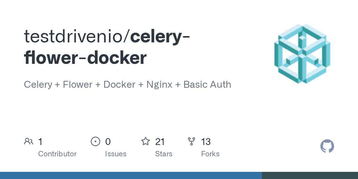 GitHub testdrivenio/celeryflowerdocker Celery + Flower + Docker
