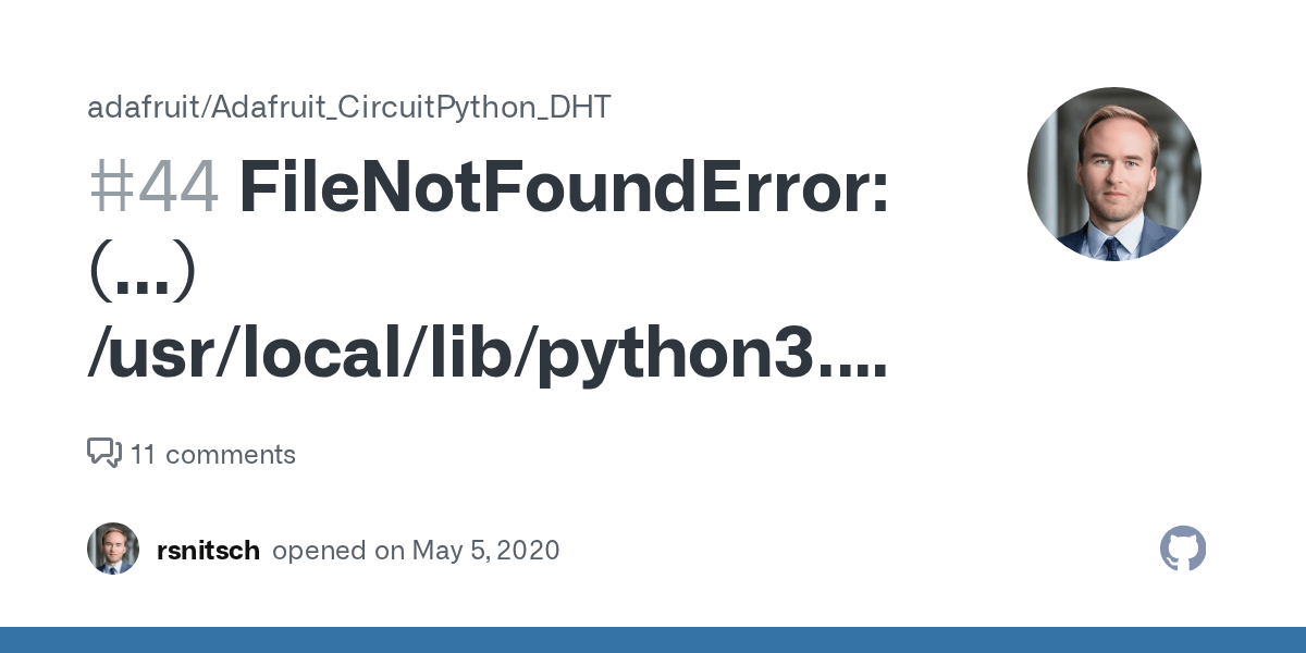 FileNotFoundError (...) /usr/local/lib/python3.8/distpackages