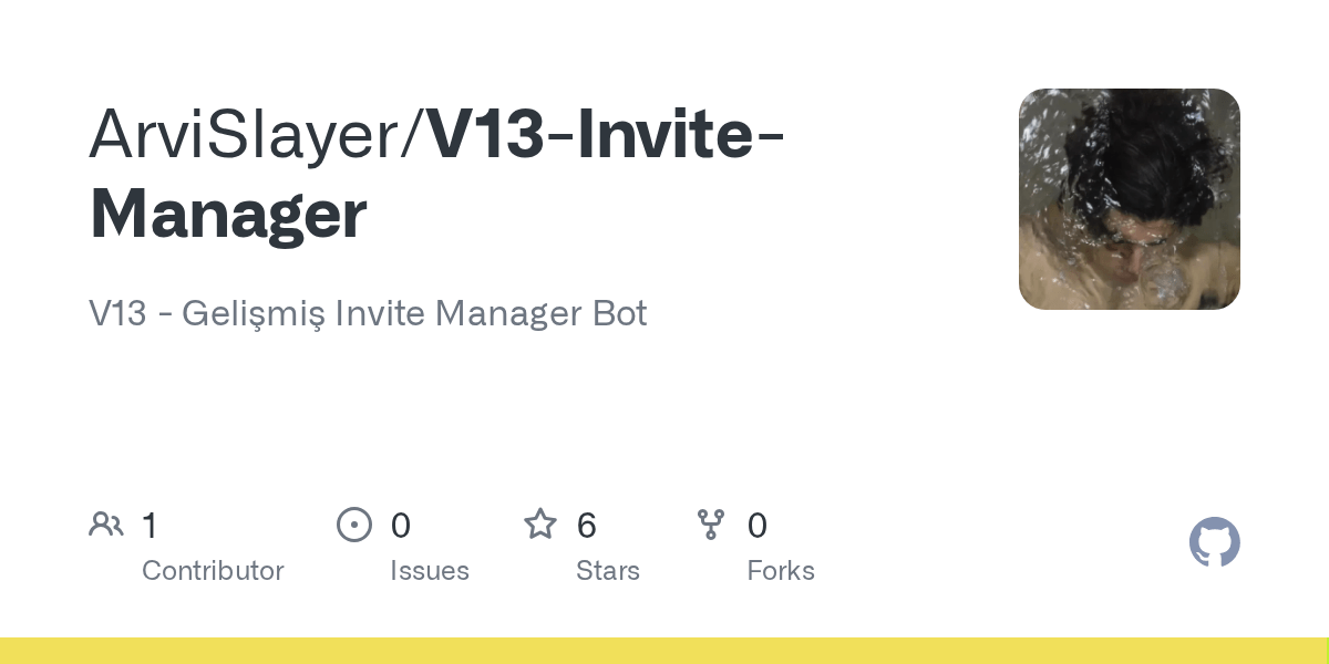 GitHub ArviSlayer/V13InviteManager V13 Gelişmiş Invite Manager Bot