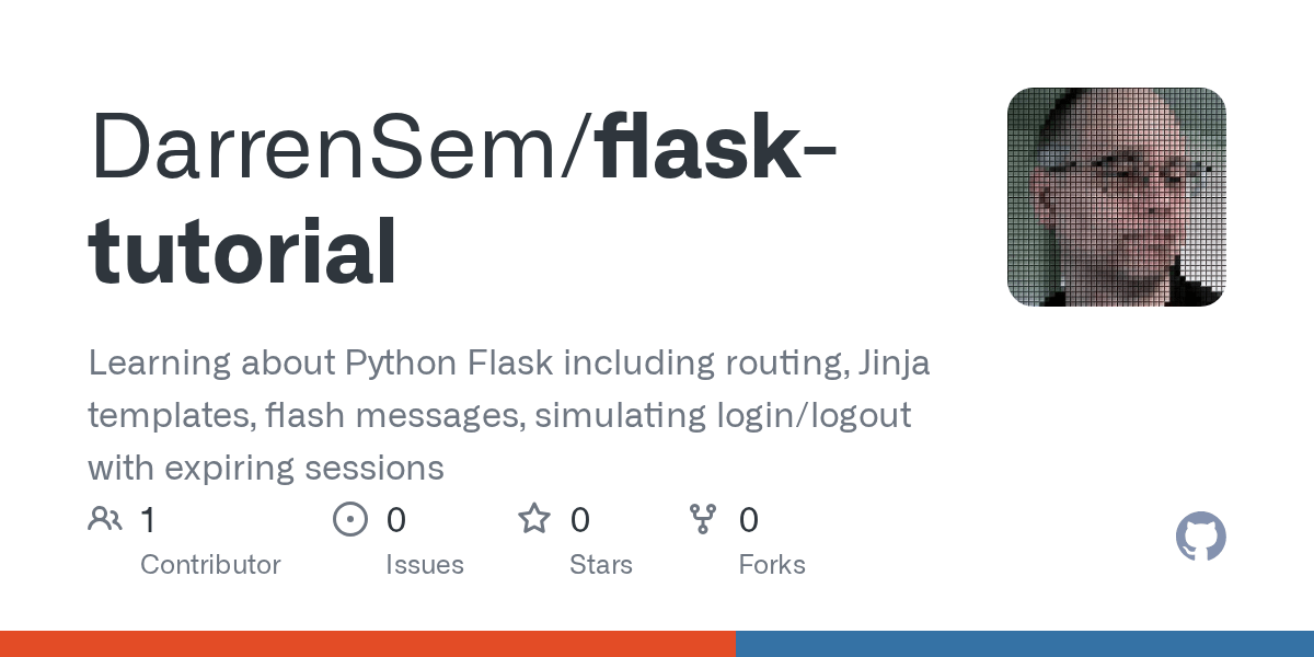 GitHub DarrenSem/flasktutorial Learning about Python Flask