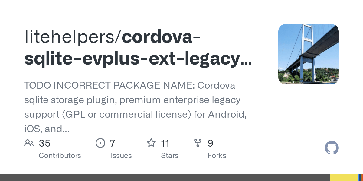 GitHub litehelpers/cordovasqliteevplusextlegacybuildfree TODO