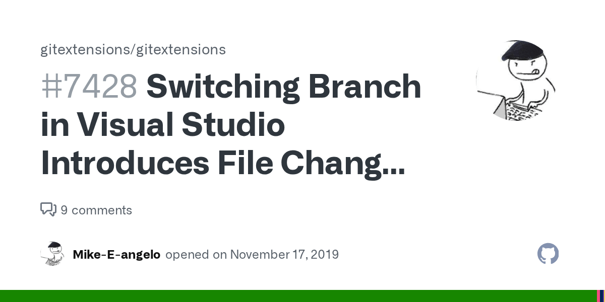 Switching Branch in Visual Studio Introduces File Changes in Git