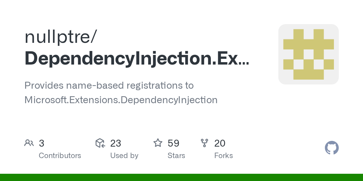 GitHub yuriynelipovich/DependencyInjection.Extensions Provides name