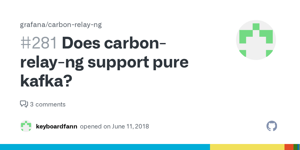 Does carbonrelayng support pure kafka? · Issue 281 · grafana/carbon