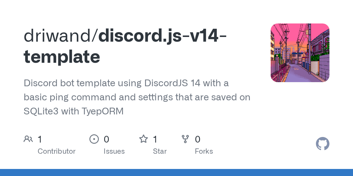 GitHub driwand/discord.jsv14template Discord bot template using