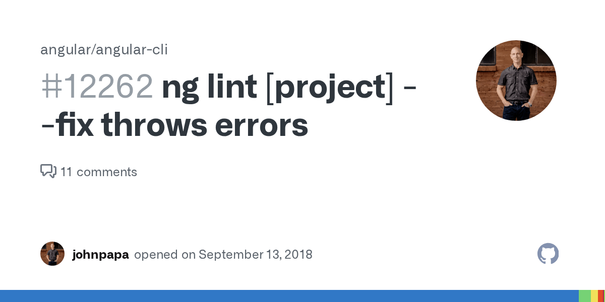 ng lint [project] fix throws errors · Issue 12262 · angular/angular
