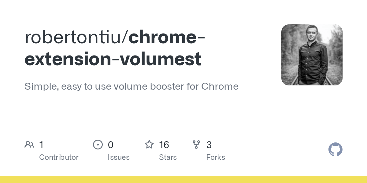 GitHub robertontiu/chromeextensionvolumest Simple, easy to use