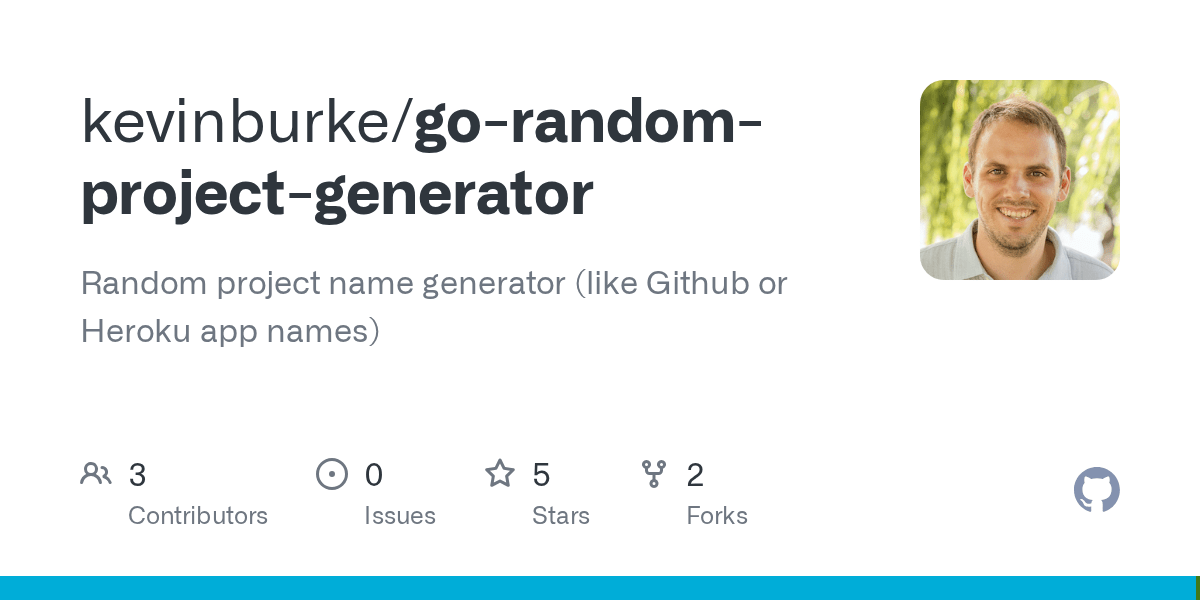 GitHub kevinburke/gorandomprojectgenerator Random project name