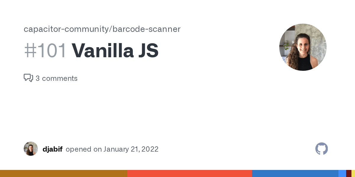 Vanilla JS · Issue 101 · · GitHub