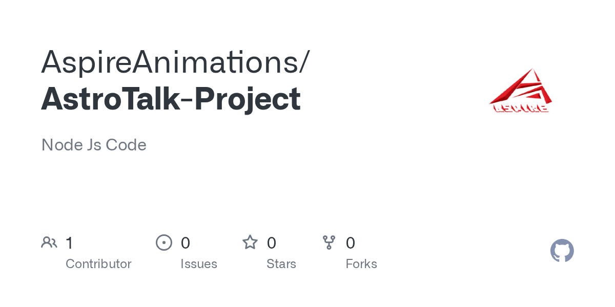 GitHub AspireAnimations/AstroTalkProject Node Js Code