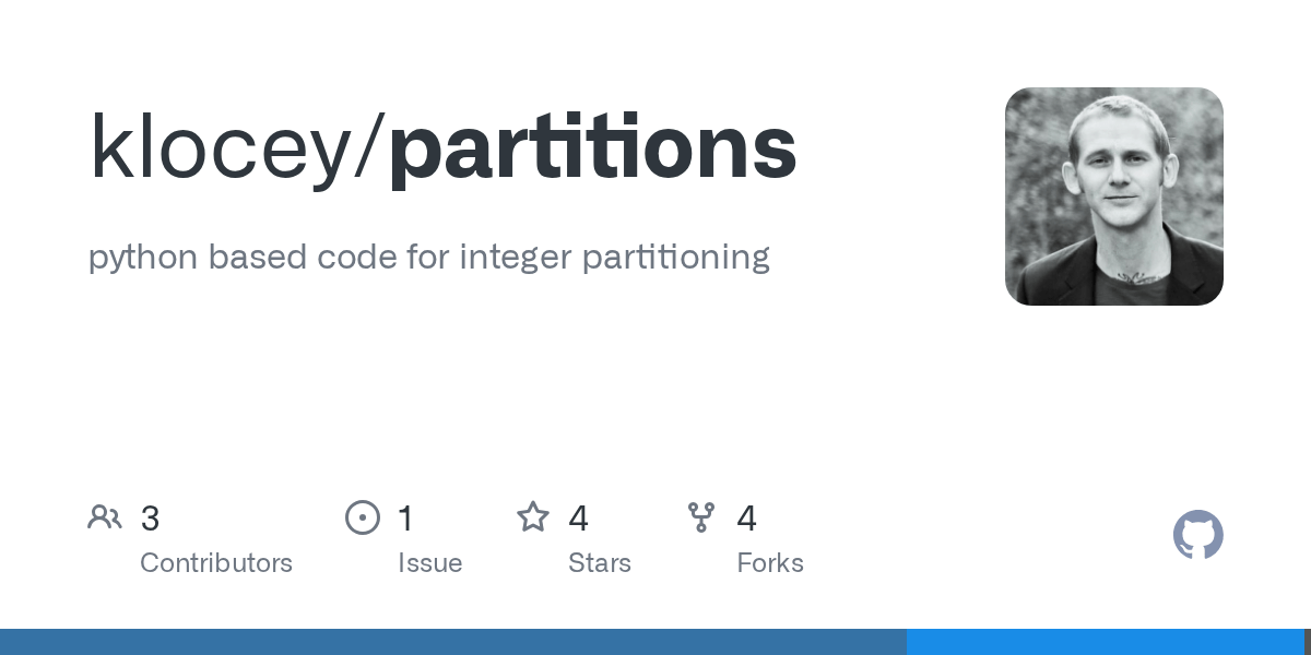 GitHub klocey/partitions python based code for integer partitioning