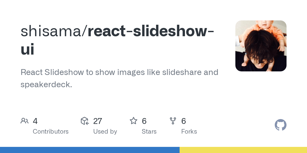 GitHub shisama/reactslideshowui React Slideshow to show images