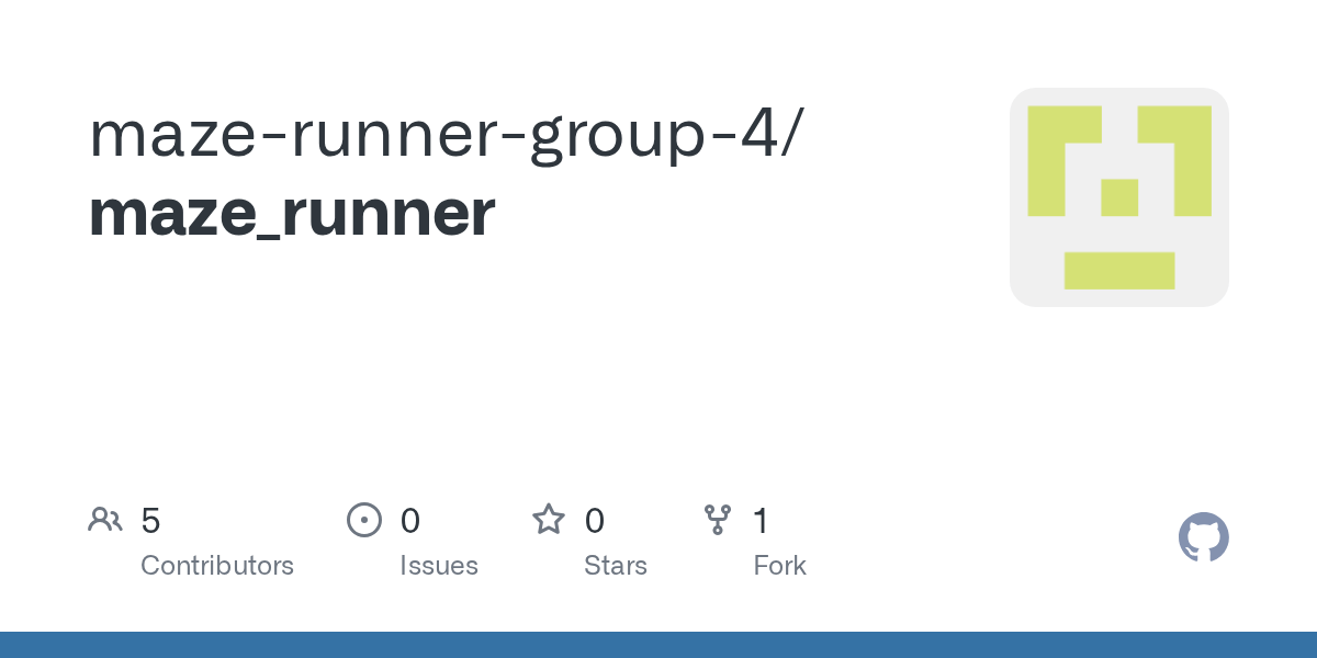 GitHub mazerunnergroup4/maze_runner