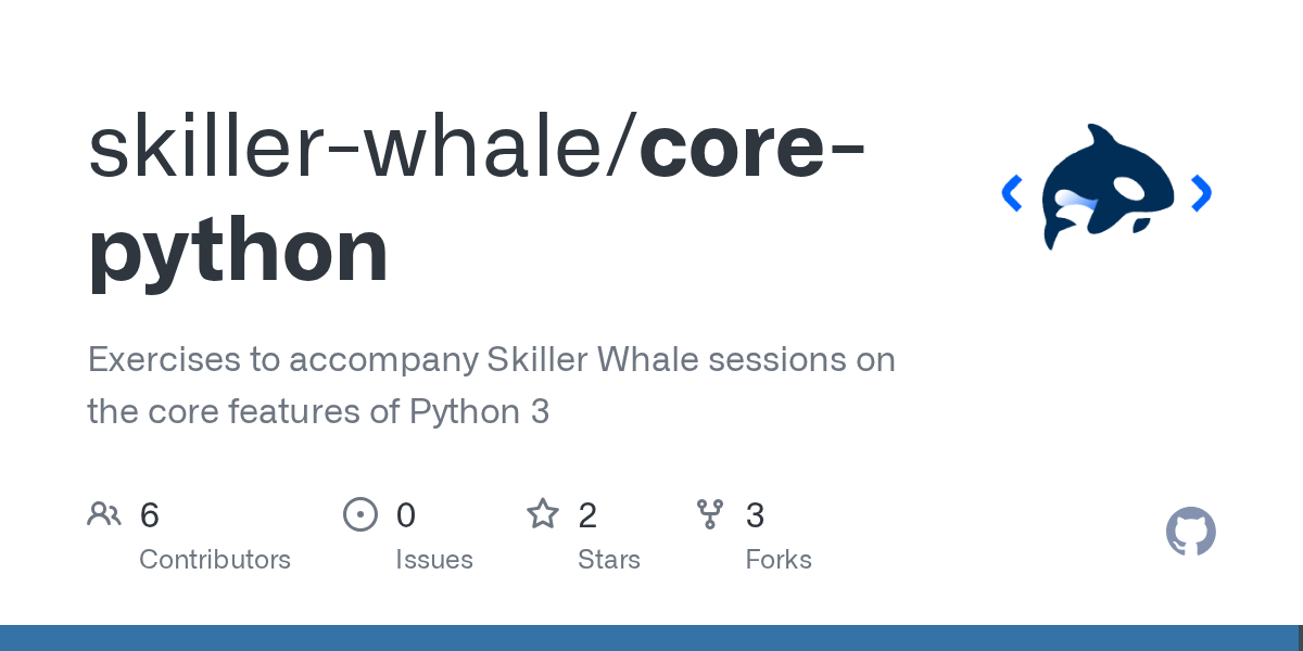 GitHub skillerwhale/corepython Exercises to Skiller