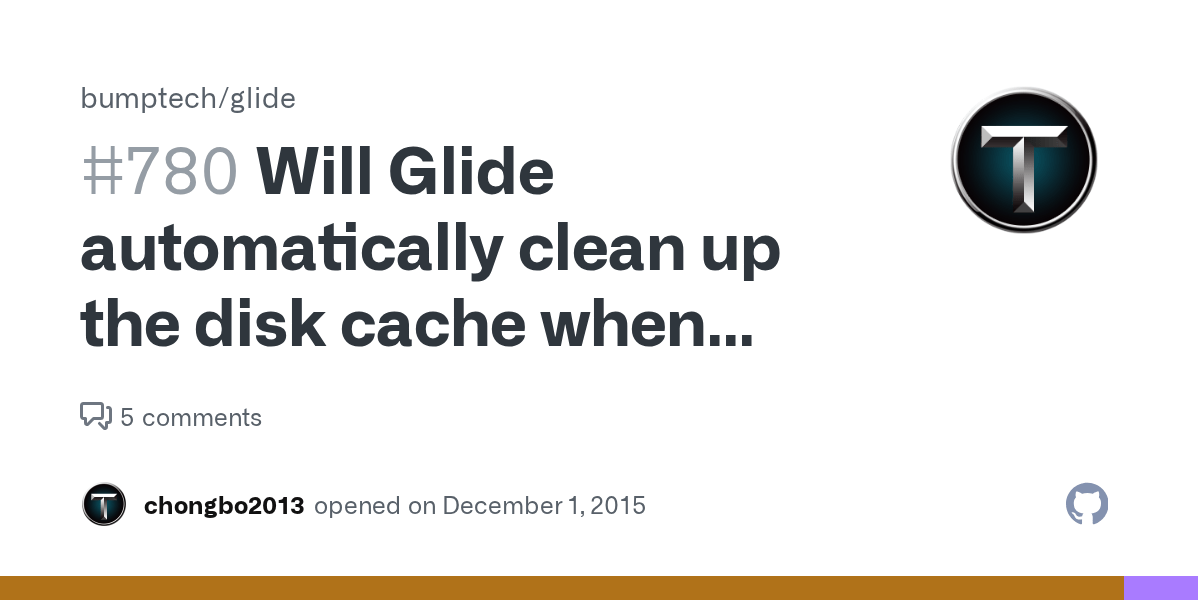 Will Glide automatically clean up the disk cache when disk full