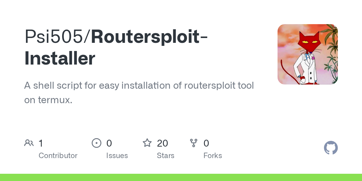 GitHub Psi505/RoutersploitInstaller A shell script for easy