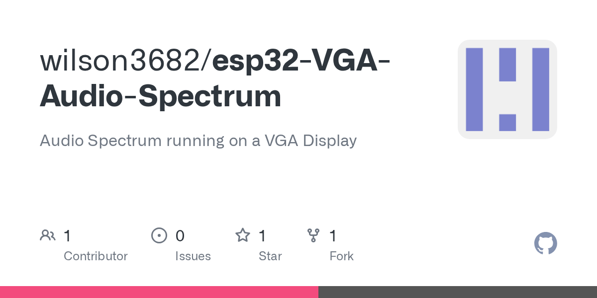 GitHub wilson3682/esp32VGAAudioSpectrum Audio Spectrum running on
