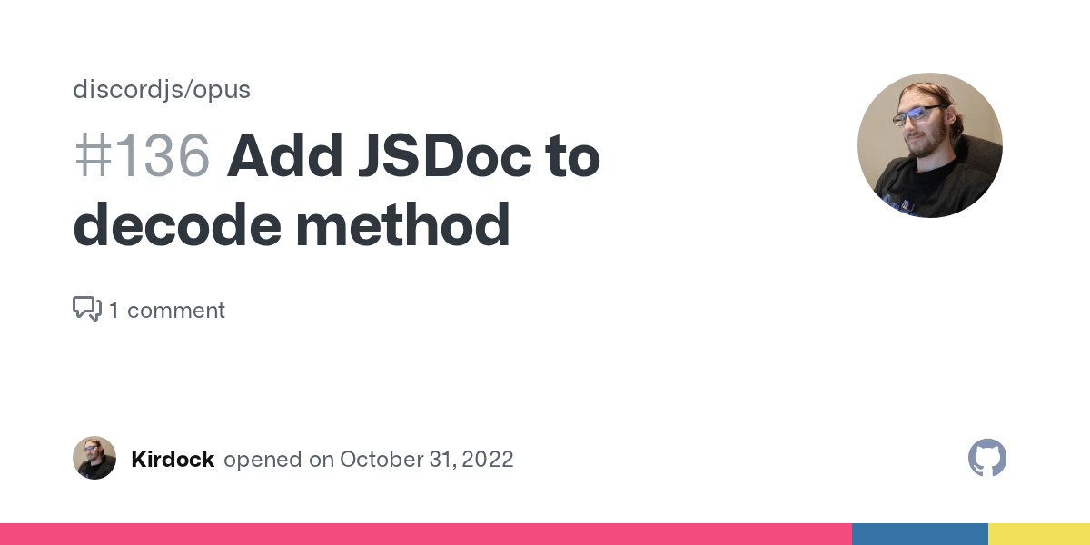 Add JSDoc to decode method · Issue 136 · discordjs/opus · GitHub