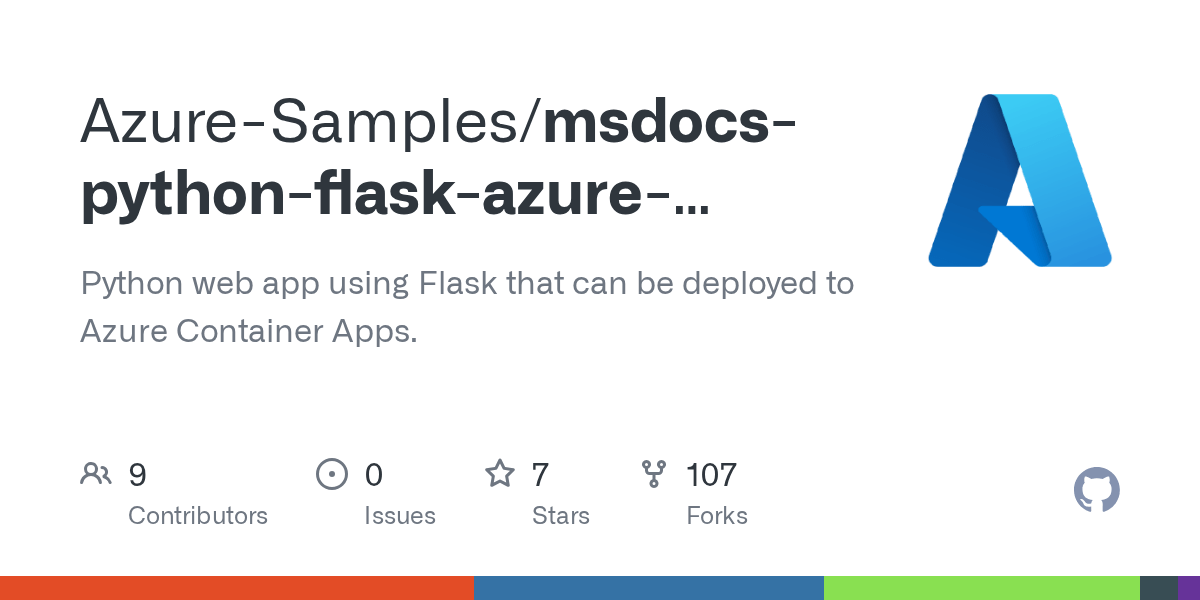 msdocspythonflaskazurecontainerapps/Dockerfile at main · Azure