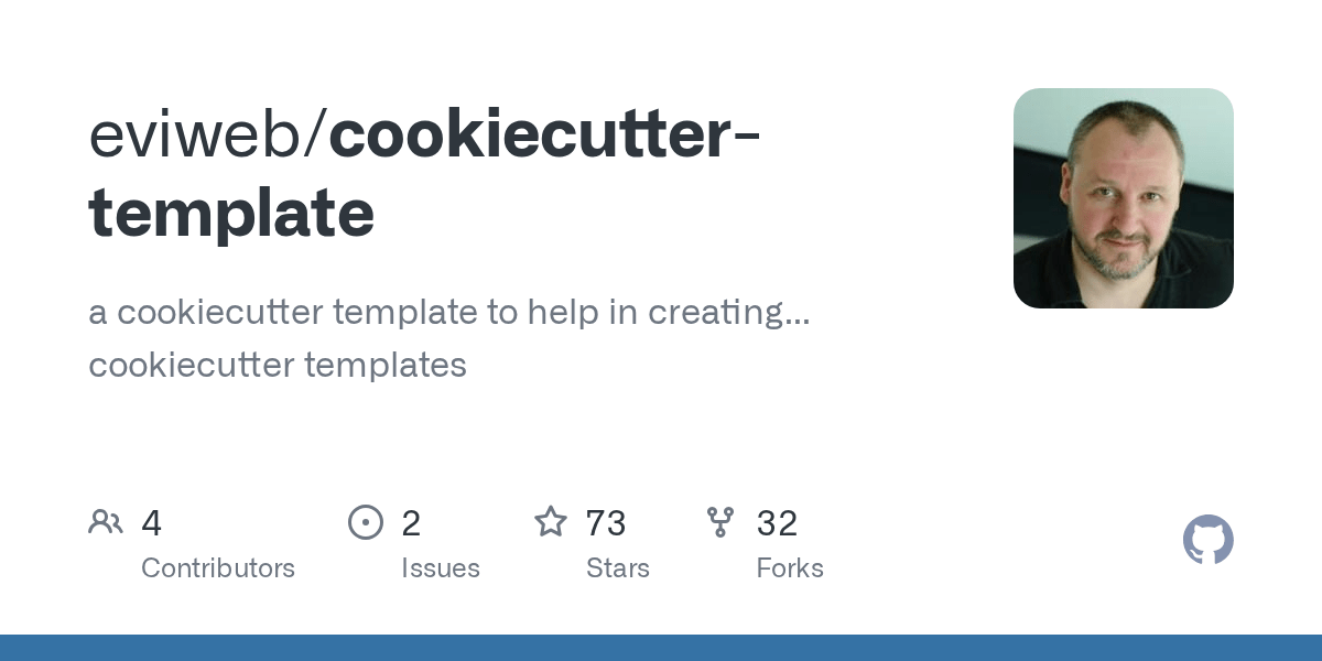 GitHub eviweb/cookiecuttertemplate a cookiecutter template to help