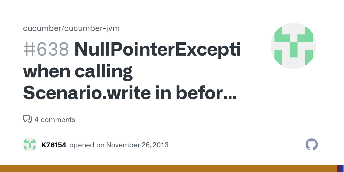 NullPointerException when calling Scenario.write in before hook to JSONFormatter · Issue 638