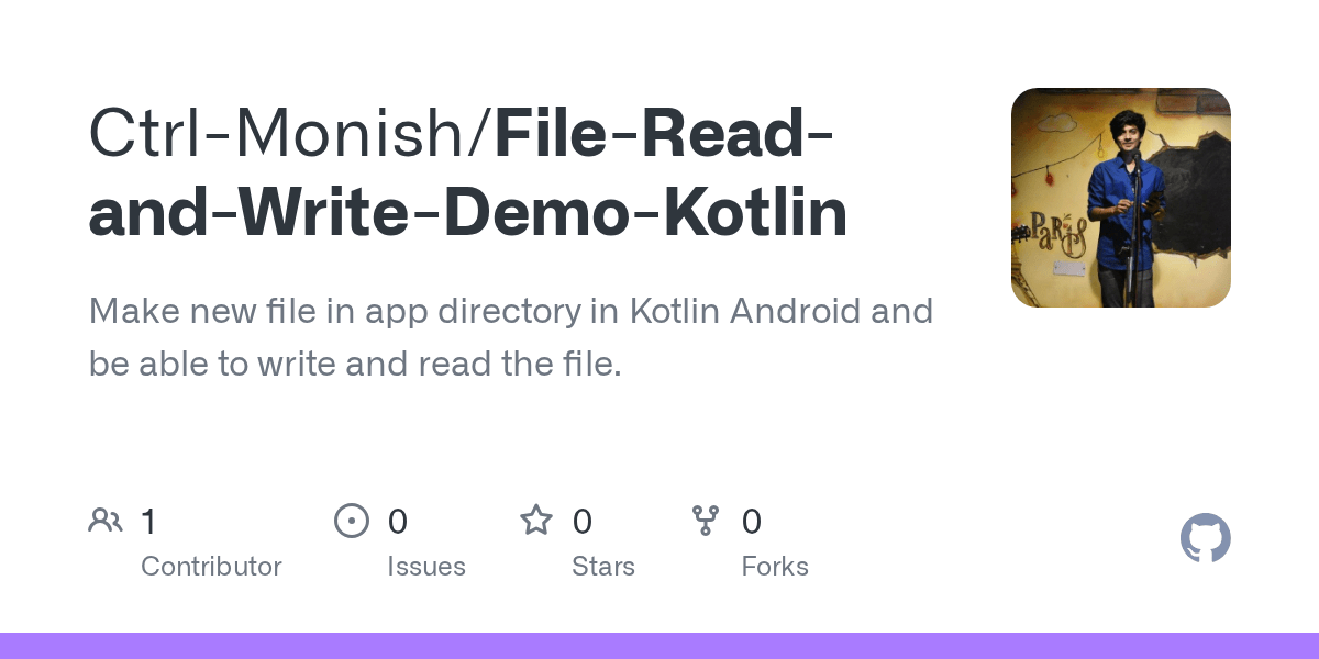 GitHub CtrlMonish/FileReadandWriteDemoKotlin Make new file in