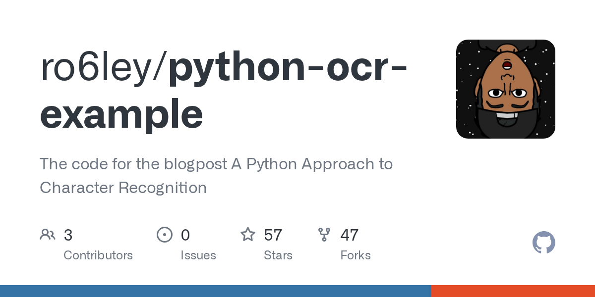 GitHub ro6ley/pythonocrexample The code for the blogpost A Python