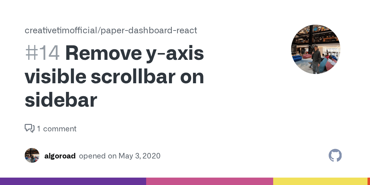Remove yaxis visible scrollbar on sidebar · Issue 14
