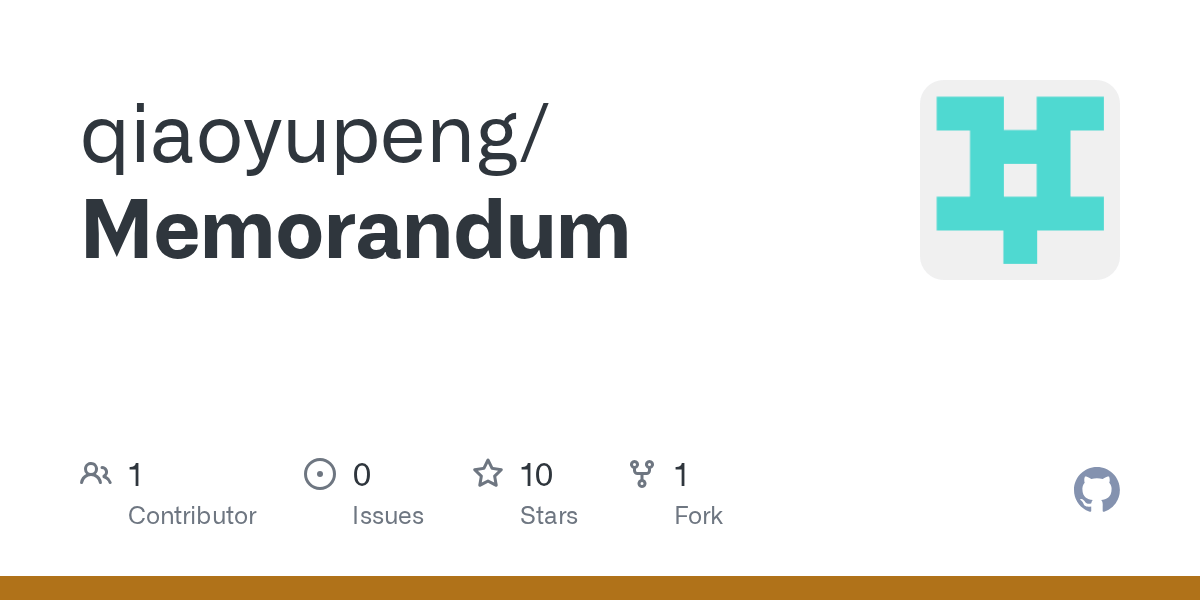 GitHub qiaoyupeng/Memorandum