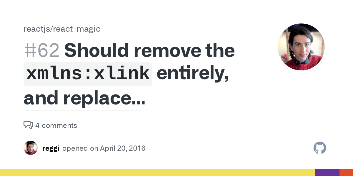 Should remove the `xmlnsxlink` entirely, and replace `xlinkhref` to