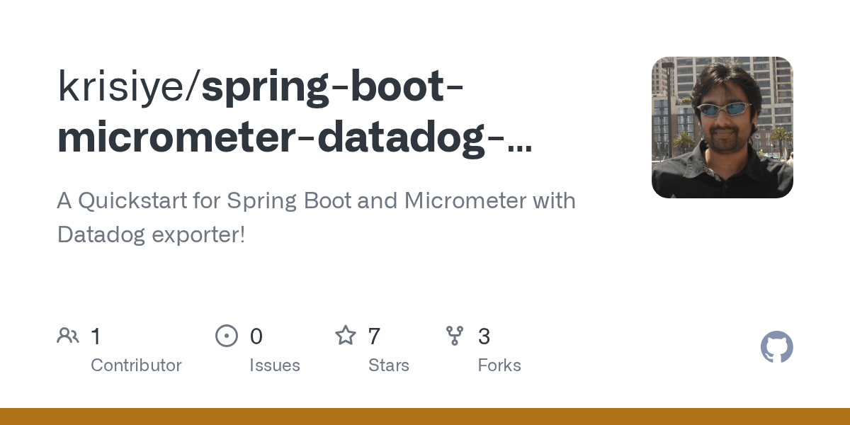 GitHub krisiye/springbootmicrometerdatadogquickstart A Quickstart for Spring Boot and
