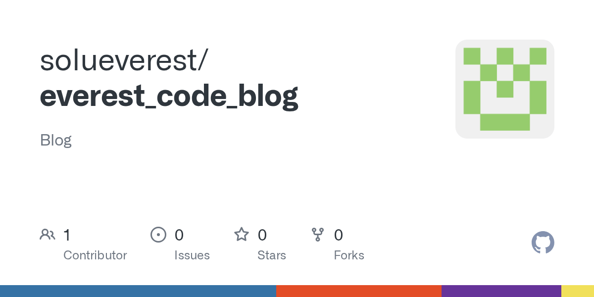 GitHub solueverest/everest_code_blog Blog