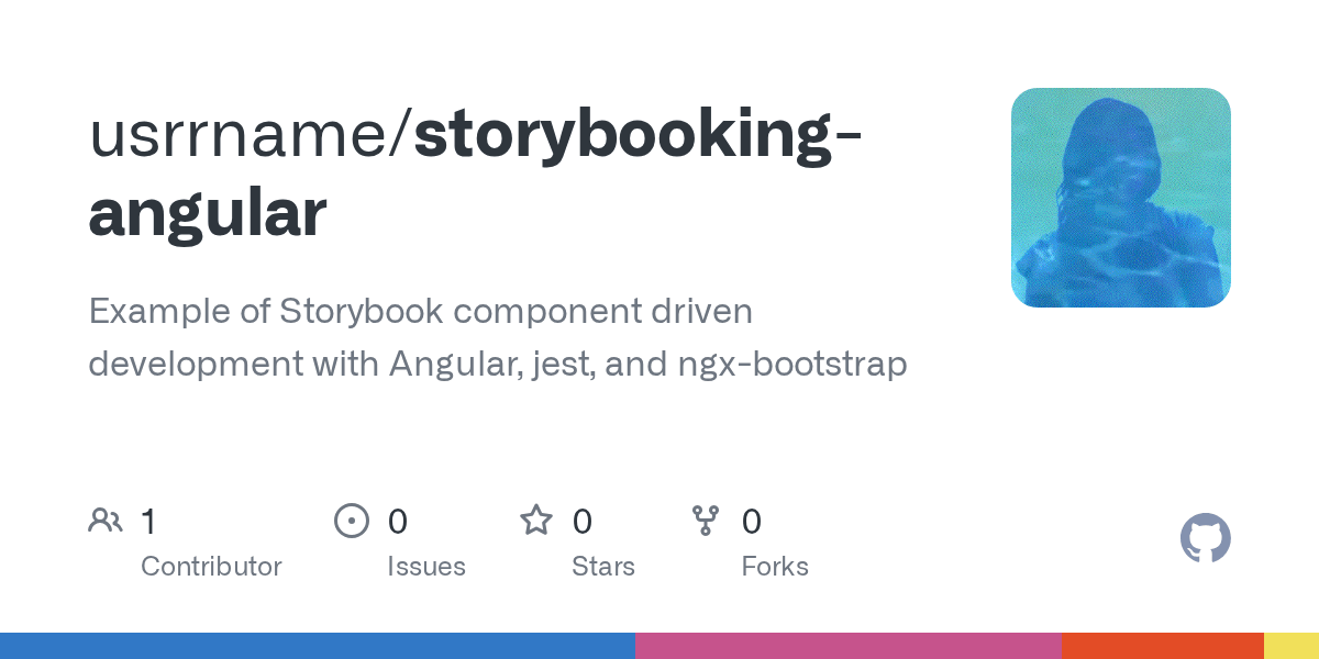 GitHub usrrname/storybookingangular Example of Storybook component