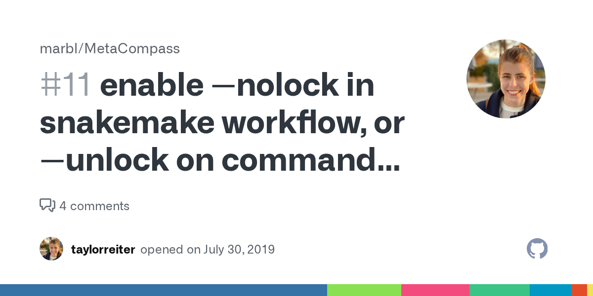 enable nolock in snakemake workflow, or unlock on command line