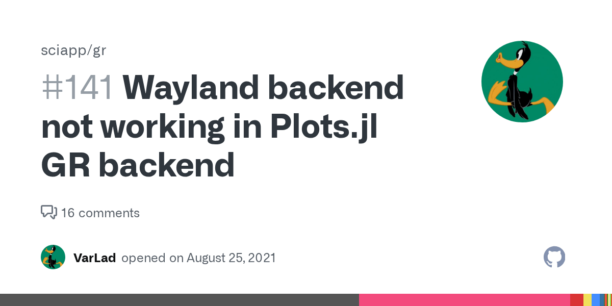 Wayland backend not working in Plots.jl GR backend · Issue 141
