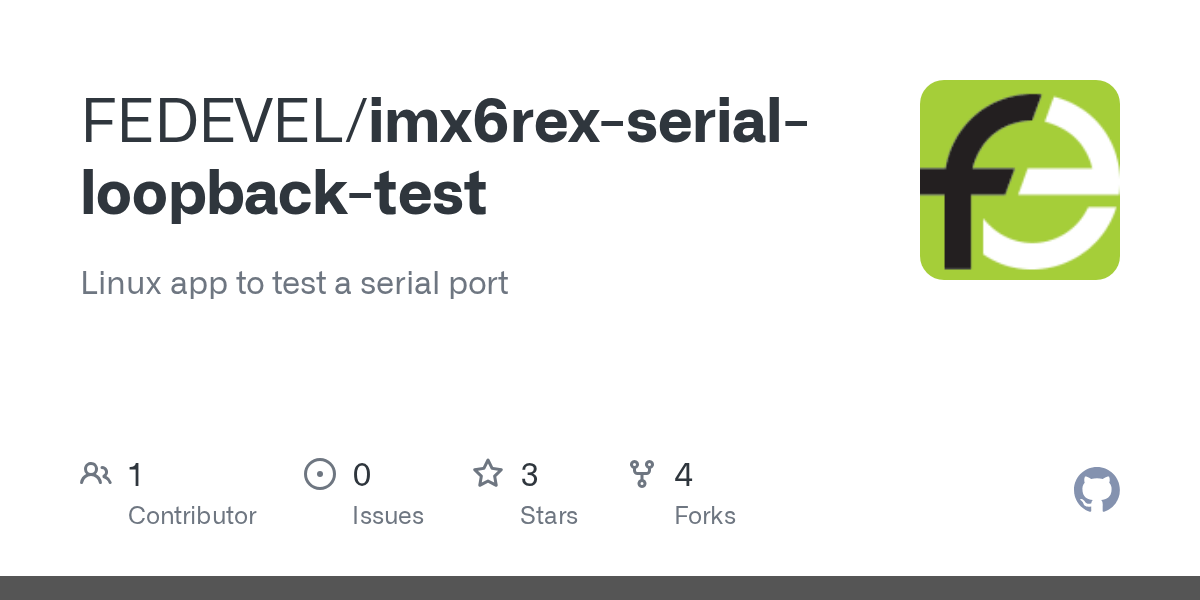 GitHub FEDEVEL/imx6rexserialloopbacktest Linux app to test a