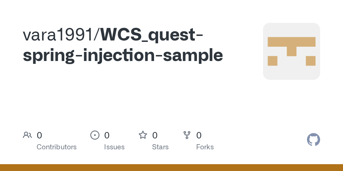 GitHub vara1991/WCS_questspringinjectionsample