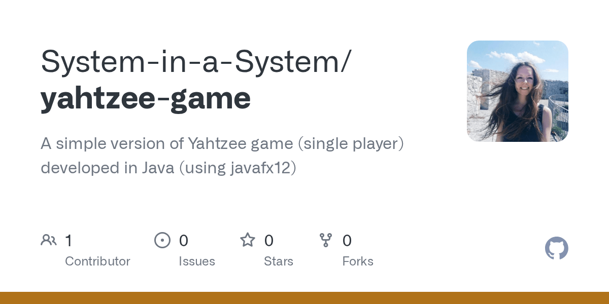 GitHub SysteminaSystem/yahtzeegame A simple version of Yahtzee