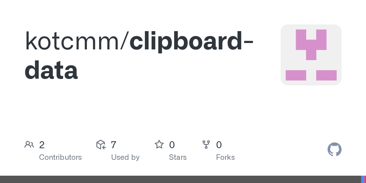 GitHub kotcmm/clipboarddata